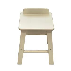 Children White Wooden Stool Kids Chair